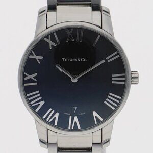 TIFFANY&Co. Atlas Dome black SS QZ